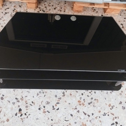 Optibase glass TV stand