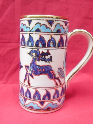 Traditional handmade Rhodian decoration with painted deer design