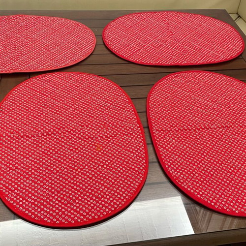 Swedish cotton large placemats new, set of 4 pieces