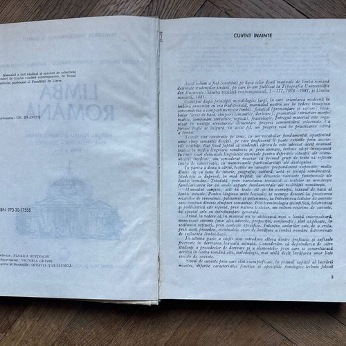 Romanian language manual for foreign students used