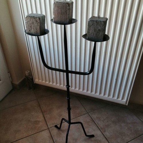 Metal candlestick used