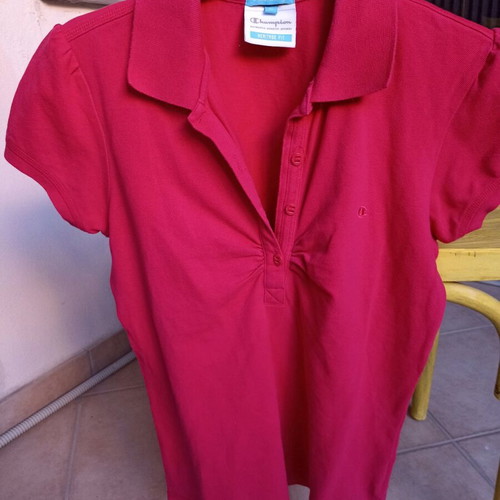 Champion polo shirt Heritage fit like new, pink, size L