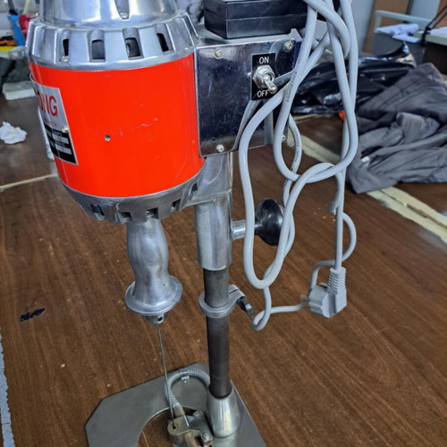 Heated fabric drill used