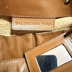Balenciaga Paris leather tote shoulder bag, tan