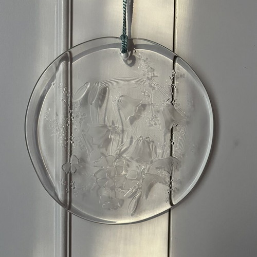 Vintage Wiesengrund crystal suncatcher, 15cm, Germany