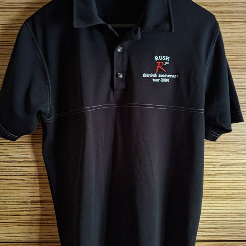 Rush Polo shirt used, size L, black, 30th Anniversary Tour 2004