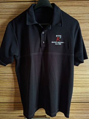 Rush Polo shirt used, size L, black, 30th Anniversary Tour 2004