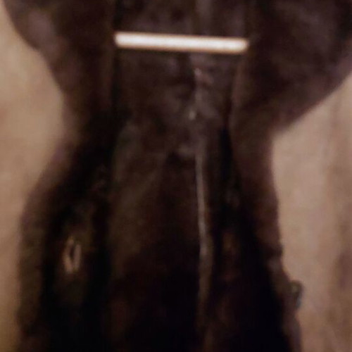 Mouton coat brown like new, genuine leather and fur, size M