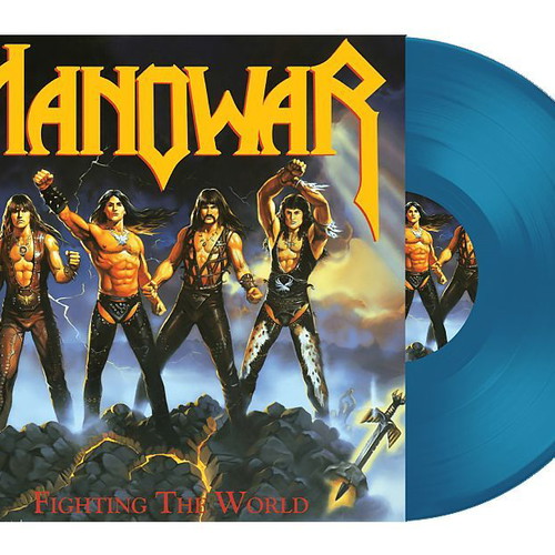 Manowar Fighting The World 2024 Limited Edition Blue Vinyl LP brand new
