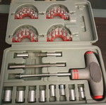 Socket and T-handle screwdriver set chestnut type like new