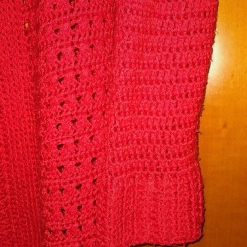Red long cardigan like new, size M