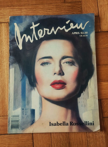 Περιοδικό Interview Απρίλιος 1988 Andy Warhol σπάνιο, Άντι Γουόρχολ, μεγάλο Isabella Rosellini