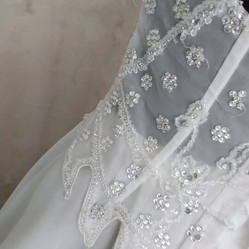 Wedding dress bodice with stones and strass new, size L