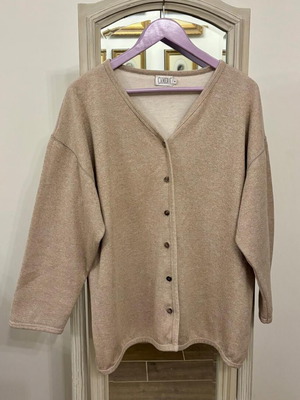 Oversized cardigan like new, size M, beige