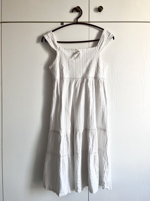 Zara white summer dress for girls aged 13-14 used