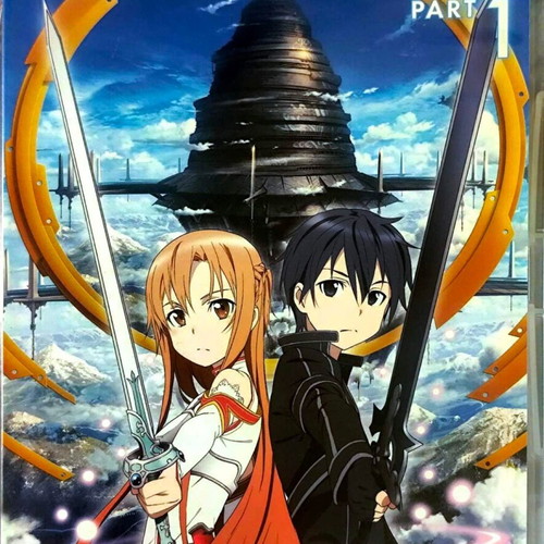 Sword Art Online DVD parts 1 and 2 used, English subtitles