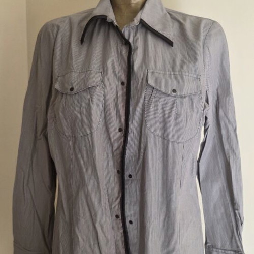 Cotton striped shirt Fidele like new, white and gray, XL