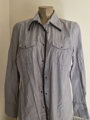 Cotton striped shirt Fidele like new, white and gray, XL