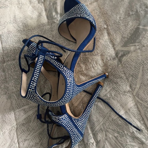 GoGo Shoes blue and silver high heels size 37 new