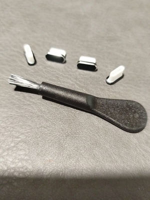 Mobile Charging Port Covers type-c new, set of 4 with cleaning brush