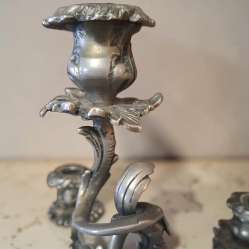 Bronze candlestick five holders like new, Art Nouveau style