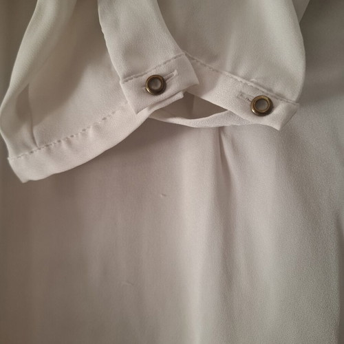 Mango suit top white long sleeve blouse XS used