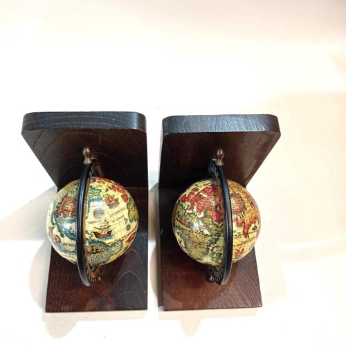 Esso PAPPAS advertising globe bookends