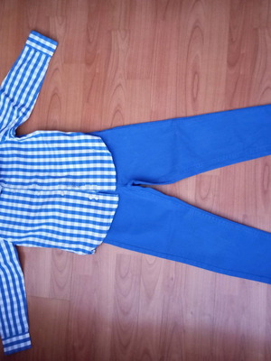 Σετ πουκάμισο και παντελόνι σαν καινούργιο για έξι ετών μπλε