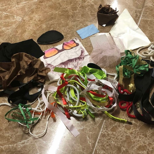 Craft supplies pack used, assorted items