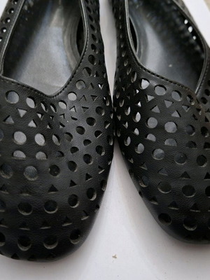 H&M ballerinas like new, perforated, flat, size 38, black