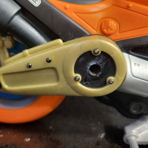 Action Man Street Bike used with rear axle break repair