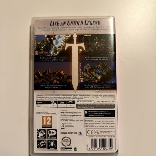 Final Fantasy Tactics Ivalice Chronicles Nintendo Switch like new