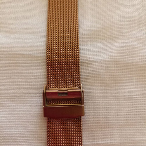Skmei women's watch used, pink gold, metal bracelet