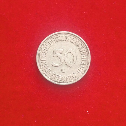 Germany 50 Pfennig coin used
