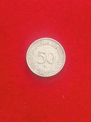 Germany 50 Pfennig coin used