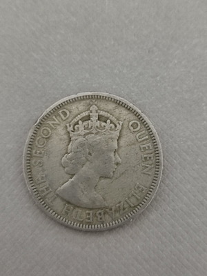 British Caribbean Territories 50 Cents 1955 coin used, Elizabeth II