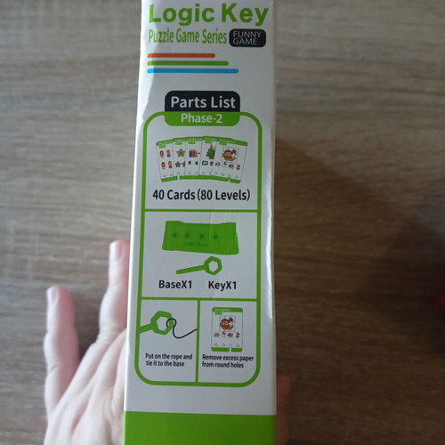 Logic Key educational logic game set, 2 levels
