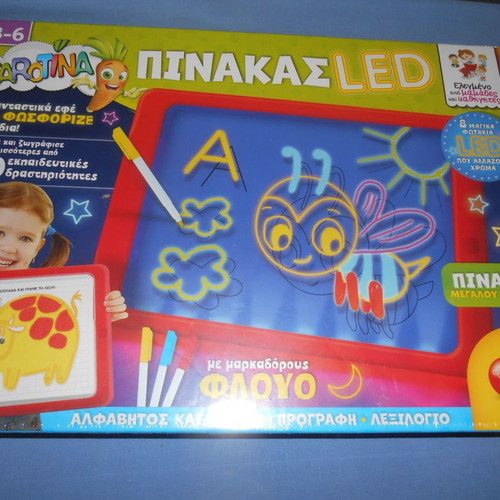 Carotina LED Board new with fluorescent markers and educational cards