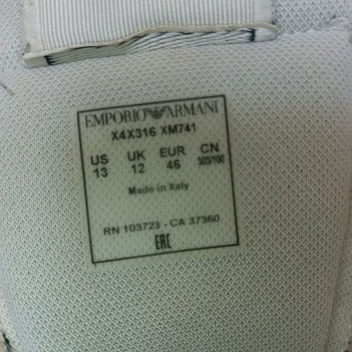 Emporio Armani sneakers used, size 46, white