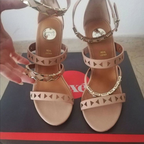 Exe beige sandals with gold details, size 38
