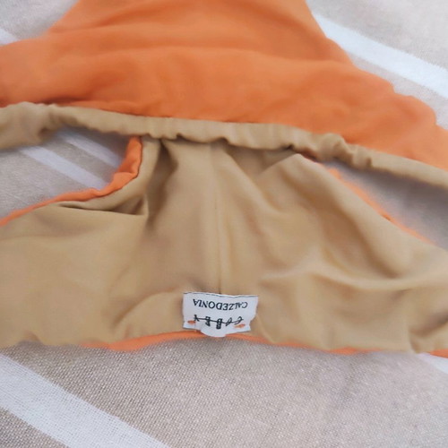 Calzedonia 70 swimsuit orange with beige gold lining like new