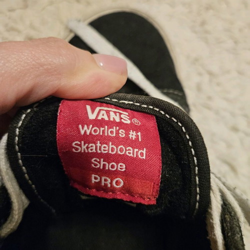 Vans men's black athletic shoes used, size 42