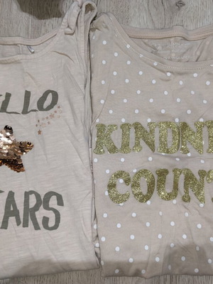 Girls' t-shirts used, sizes 134 cm and 140 cm, pink, Primark