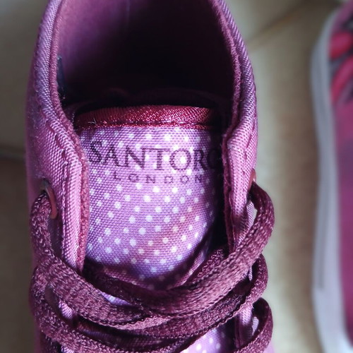Santoro London Gorjuss high sneakers size 35 new pink and burgundy