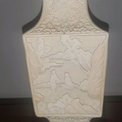Vase used, hand-carved resin, height 25cm