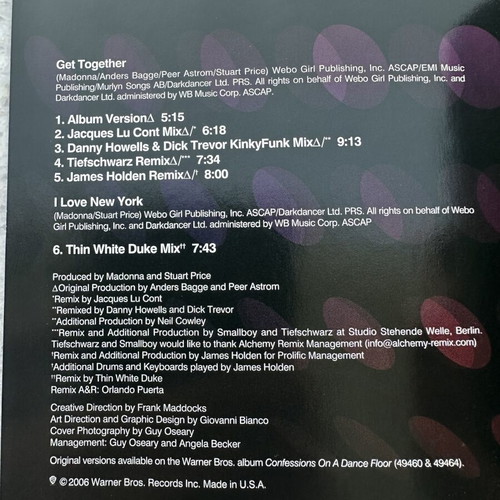 Madonna Get Together maxi CD-single, pop