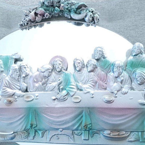 Last Supper glass frame like new
