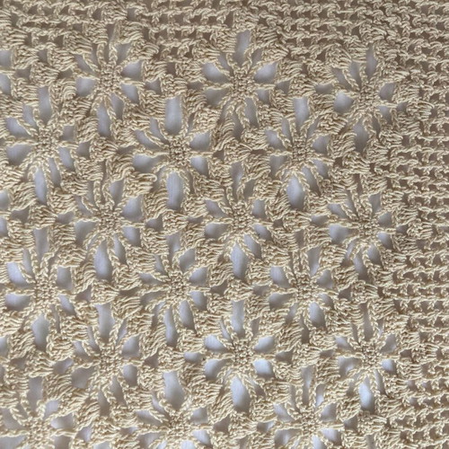 Vintage handmade crochet lace table linens set of 3, like new