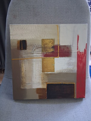 Modern painting on canvas, 30x30cm, signed