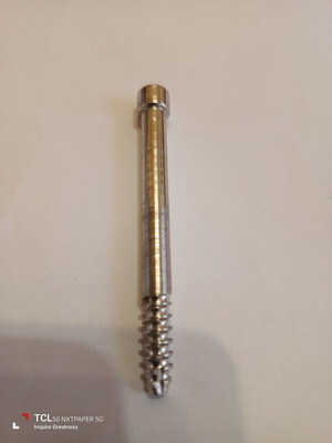 Surgical titanium used, 6.5 cm length